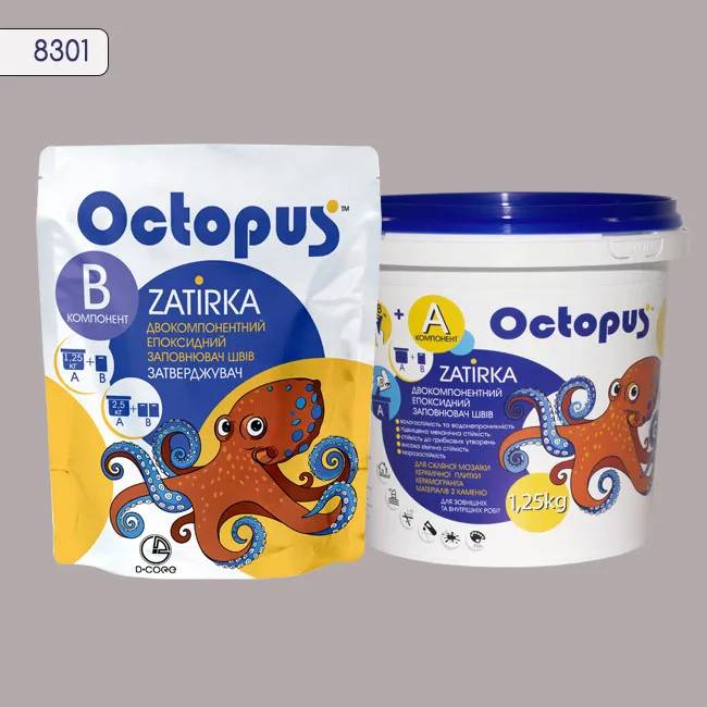 Эпоксидная затирка Octopus Zatirka 1,25 кг цвет 8301 (8301-1) - 233033