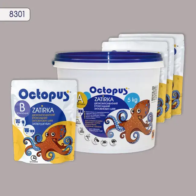 Епоксидна затирка Octopus Zatirka 5,00 кг колір 8301 (8301-5) - 233039