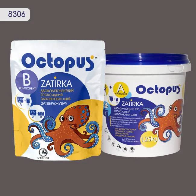 Епоксидна затирка Octopus Zatirka 1,25 кг колір 8306 (8306-1) - 233060