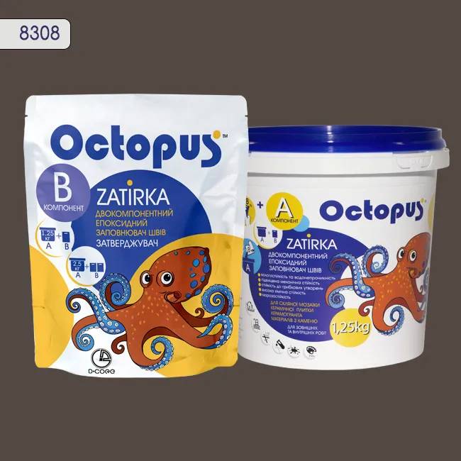 Эпоксидная затирка Octopus Zatirka 1,25 кг цвет 8308 (8308-1) - 233069