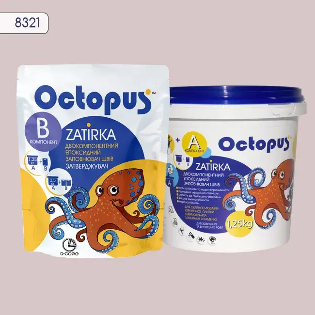 Епоксидна затирка Octopus Zatirka 1,25 кг колір 8321 (8321-1) - 233078