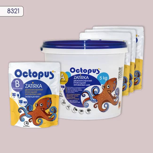 Эпоксидная затирка Octopus Zatirka 5,00 кг цвет 8321 (8321-5) - 432419310