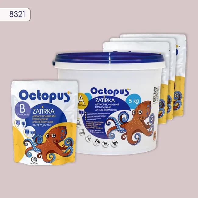 Эпоксидная затирка Octopus Zatirka 5,00 кг цвет 8321 (8321-5) - 432419310
