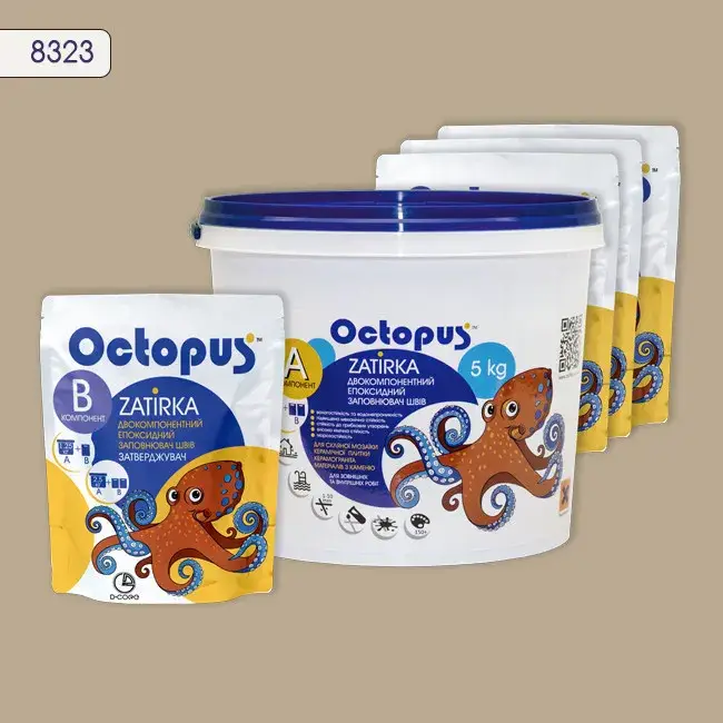 Епоксидна затирка Octopus Zatirka 5,00 кг колір 8323 (8323-5) - 233093
