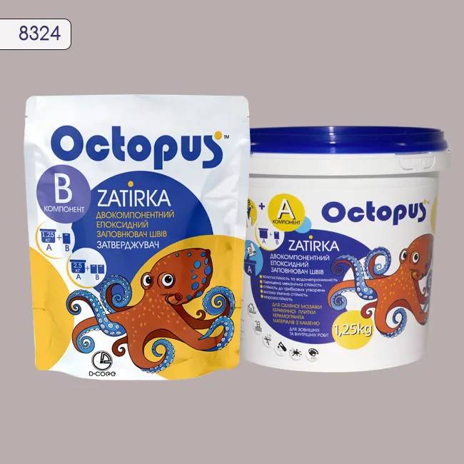 Епоксидна затирка Octopus Zatirka 1,25 кг колір 8324 (8324-1) - 233096