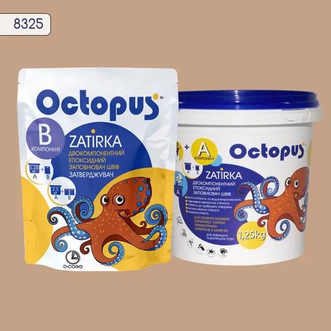 Епоксидна затирка Octopus Zatirka 1,25 кг колір 8325 (8325-1) - 233105