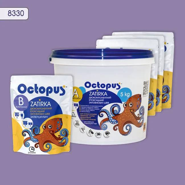 Епоксидна затирка Octopus Zatirka 5,00 кг колір 8330 (8330-5) - 233138