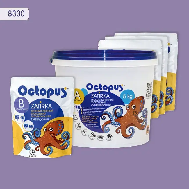 Епоксидна затирка Octopus Zatirka 5,00 кг колір 8330 (8330-5) - 233138
