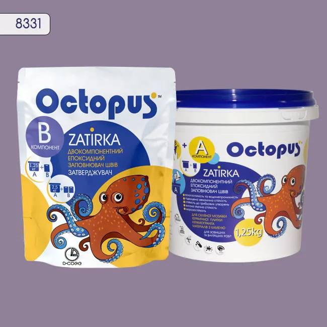 Епоксидна затирка Octopus Zatirka 1,25 кг колір 8331 (8331-1) - 233141