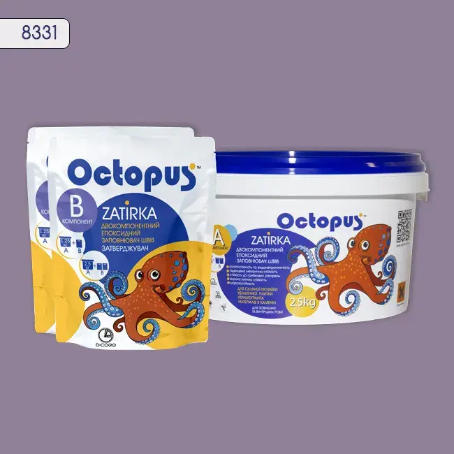 Епоксидна затирка Octopus Zatirka 2,50 кг колір 8331 (8331-2) - 233144