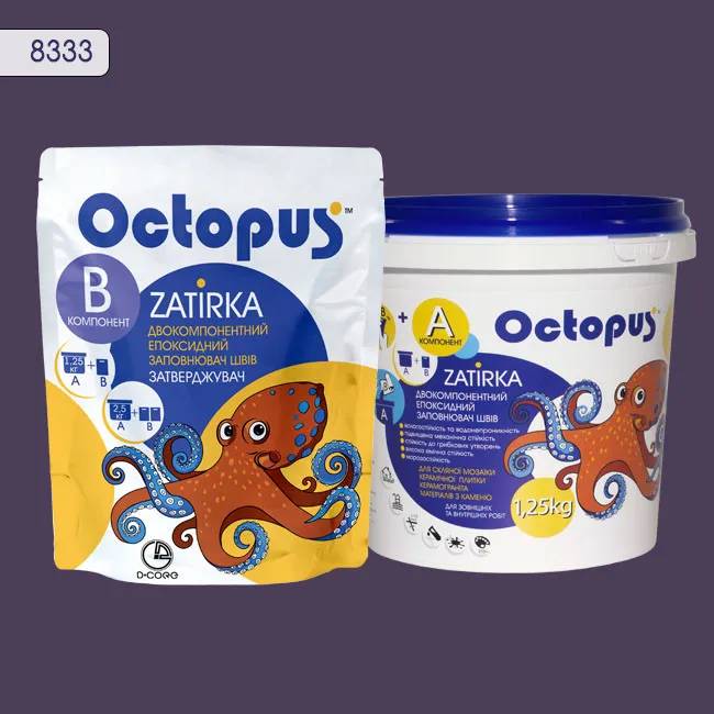 Епоксидна затирка Octopus Zatirka 1,25 кг колір 8333 (8333-1) - 233159