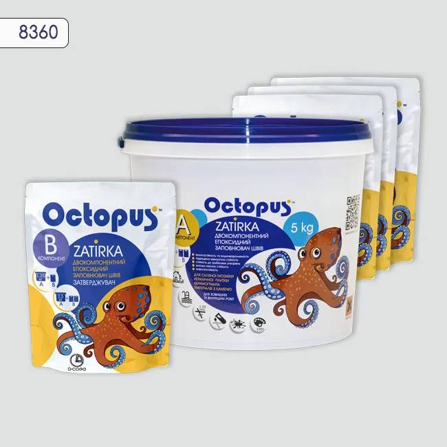 Епоксидна затирка Octopus Zatirka 5,00 кг колір 8360 (8360-5) - 233237