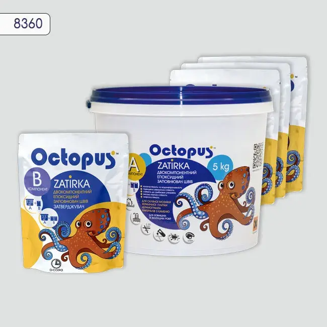 Епоксидна затирка Octopus Zatirka 5,00 кг колір 8360 (8360-5) - 233237