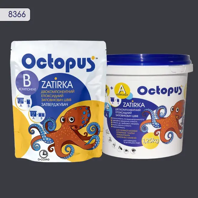 Епоксидна затирка Octopus Zatirka 1,25 кг колір 8366 (8366-1) - 233276