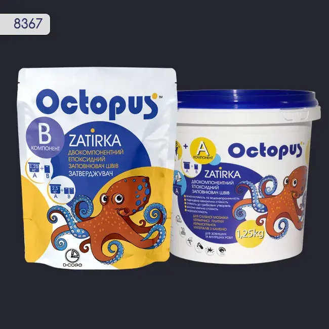 Епоксидна затирка Octopus Zatirka 1,25 кг колір 8367 (8367-1) - 233285