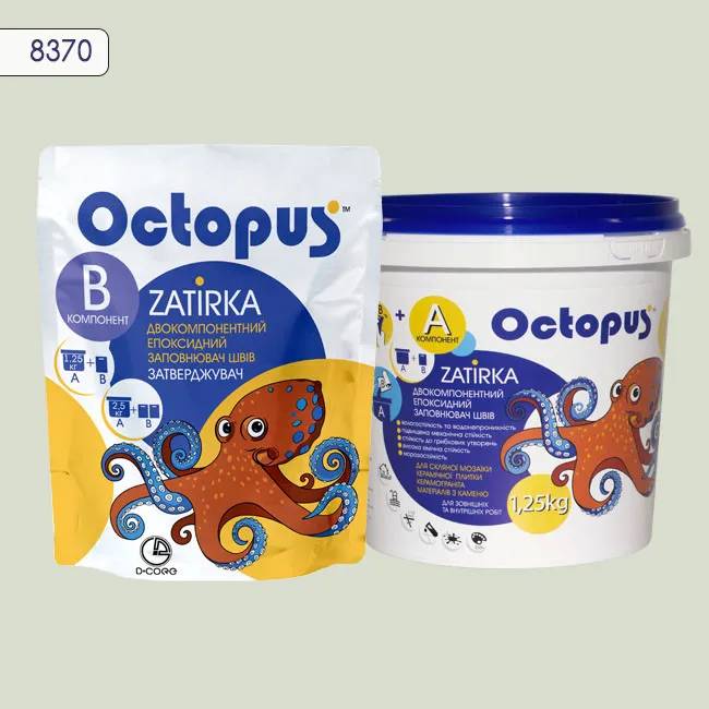 Епоксидна затирка Octopus Zatirka 1,25 кг колір 8370 (8370-1) - 233294