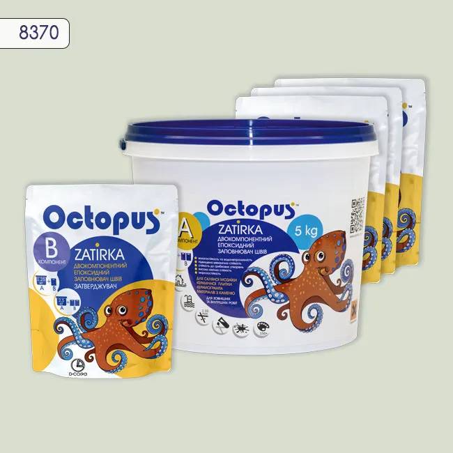 Епоксидна затирка Octopus Zatirka 5,00 кг колір 8370 (8370-5) - 233300