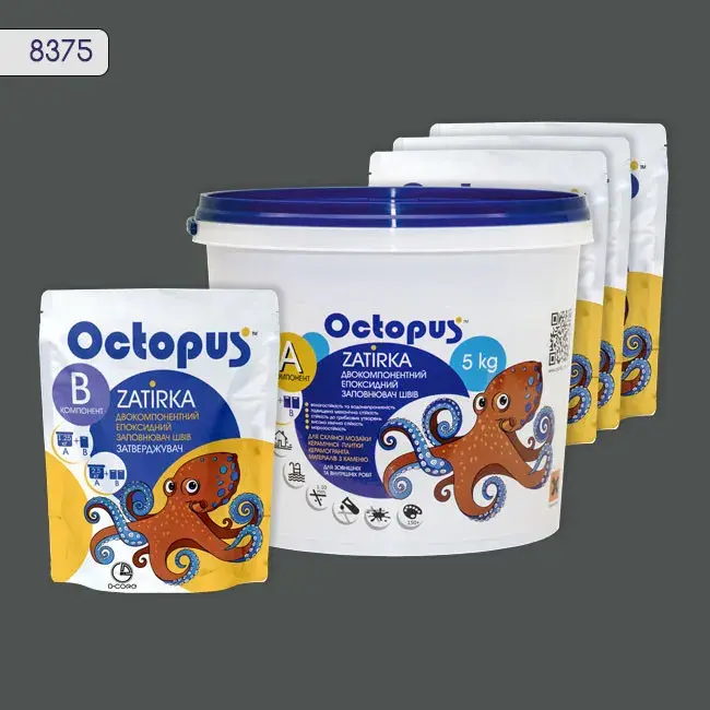 Епоксидна затирка Octopus Zatirka 5,00 кг колір 8375 (8375-5) - 233336
