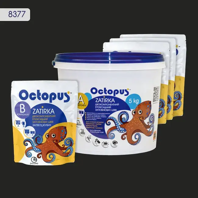 Епоксидна затирка Octopus Zatirka 5,00 кг колір 8377 (8377-5) - 233345