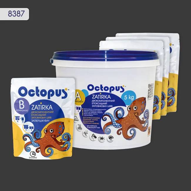 Епоксидна затирка Octopus Zatirka 5,00 кг колір 8387 (8387-5) - 233399