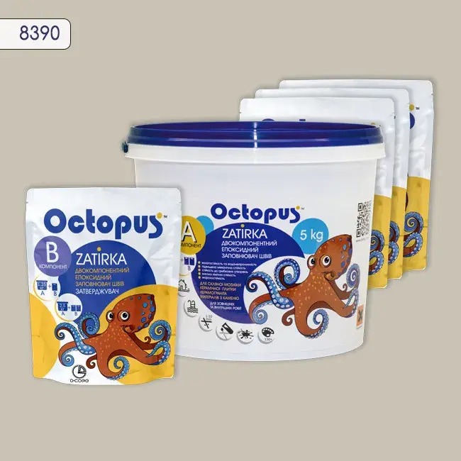 Епоксидна затирка Octopus Zatirka 5,00 кг колір 8390 (8390-5) - 233408