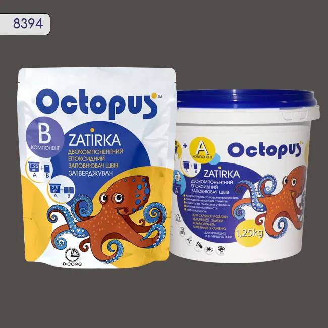 Епоксидна затирка Octopus Zatirka 1,25 кг колір 8394 (8394-1) - 233429