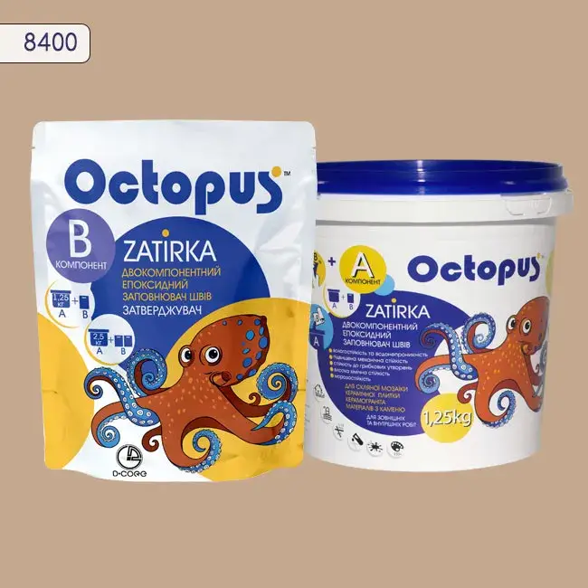 Епоксидна затирка Octopus Zatirka 1,25 кг колір 8400 (8400-1) - 233465