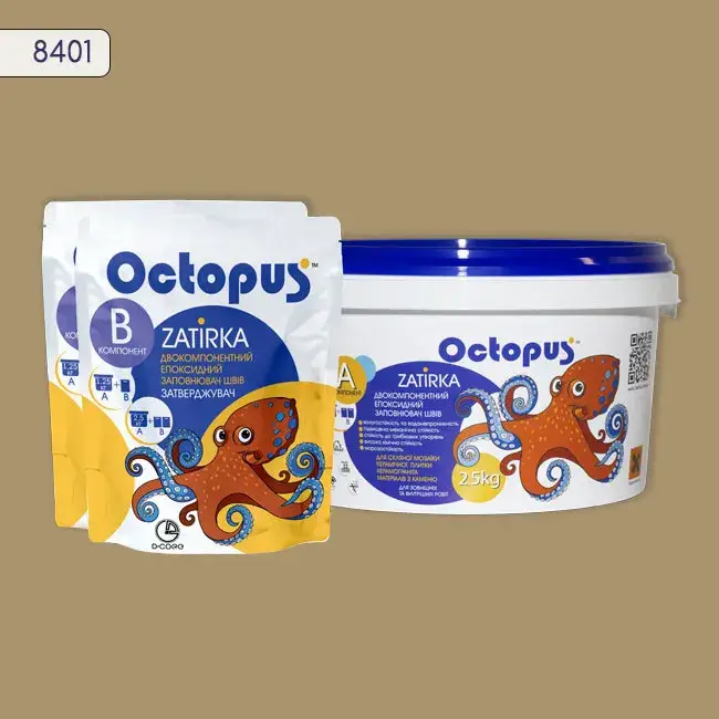 Епоксидна затирка Octopus Zatirka 2,50 кг колір 8401 (8401-2) - 233477