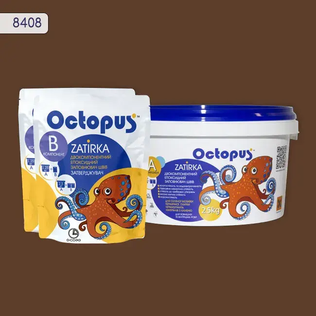 Епоксидна затирка Octopus Zatirka 2,50 кг колір 8408 (8408-2) - 233513