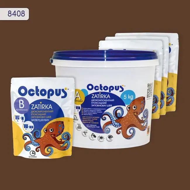 Эпоксидная затирка Octopus Zatirka 5,00 кг цвет 8408 (8408-5) - 233516
