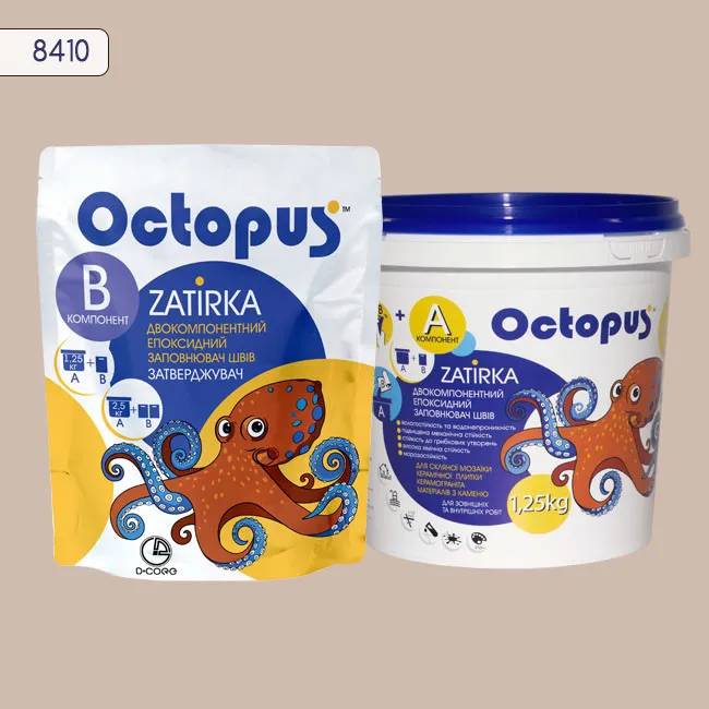 Епоксидна затирка Octopus Zatirka 1,25 кг колір 8410 (8410-1) - 233519