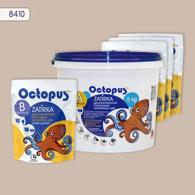 Эпоксидная затирка Octopus Zatirka 5,00 кг цвет 8410 (8410-5) - 233525