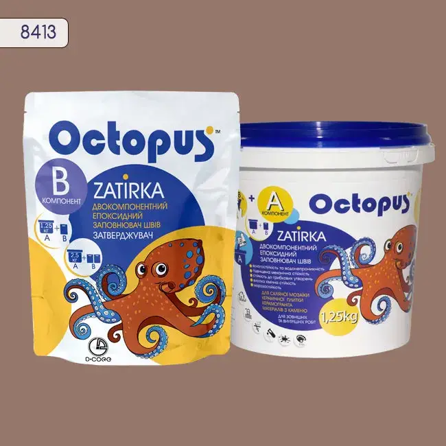 Епоксидна затирка Octopus Zatirka 1,25 кг колір 8413 (8413-1) - 233537