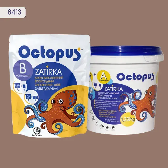Епоксидна затирка Octopus Zatirka 1,25 кг колір 8413 (8413-1) - 233537