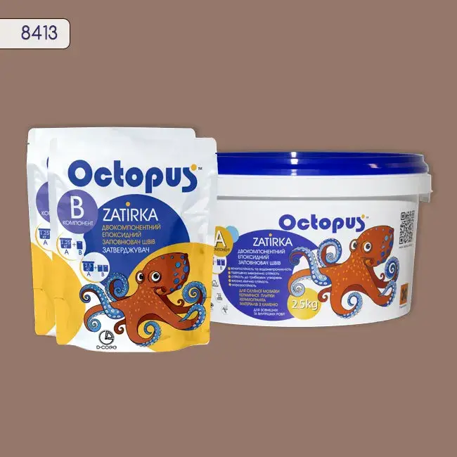 Епоксидна затирка Octopus Zatirka 2,50 кг колір 8413 (8413-2) - 233540