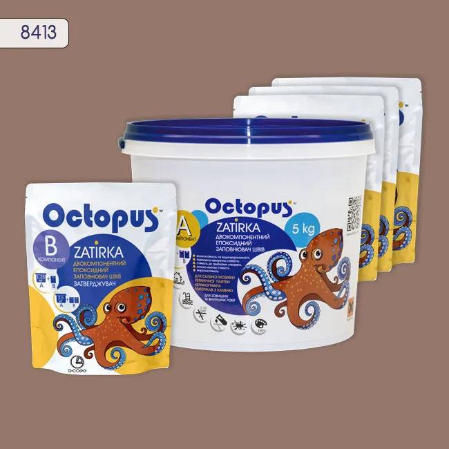 Эпоксидная затирка Octopus Zatirka 5,00 кг цвет 8413 (8413-5) - 233543