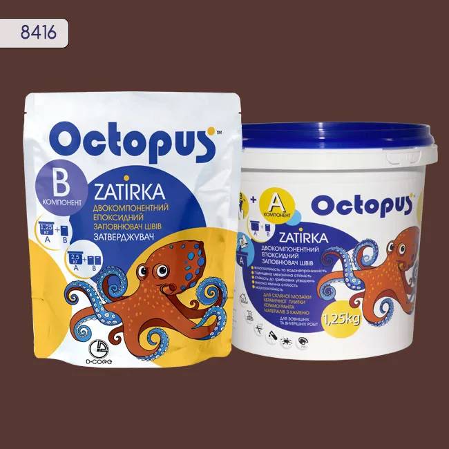 Эпоксидная затирка Octopus Zatirka 1,25 кг цвет 8416 (8416-1) - 233555