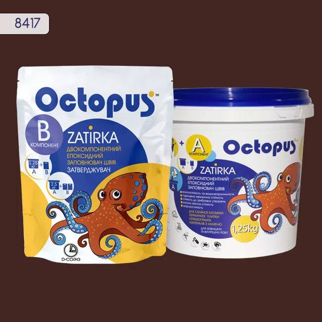 Епоксидна затирка Octopus Zatirka 1,25 кг колір 8417 (8417-1) - 233564