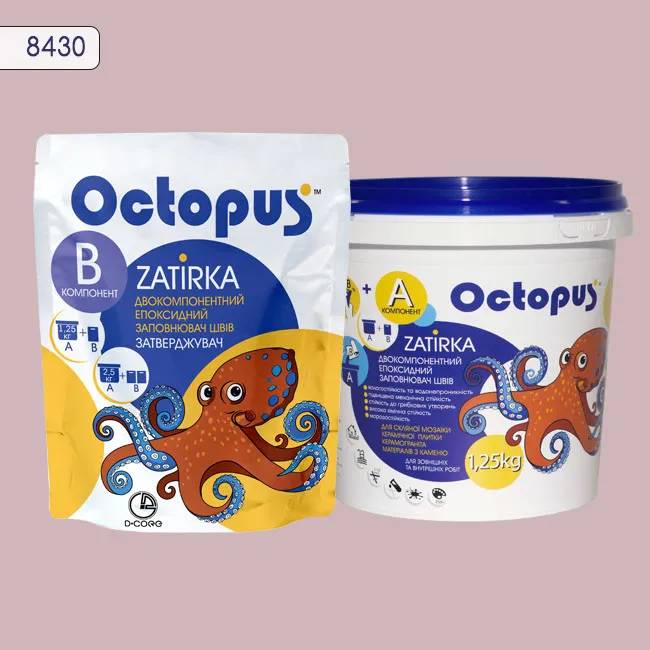 Епоксидна затирка Octopus Zatirka 1,25 кг колір 8430 (8430-1) - 233582