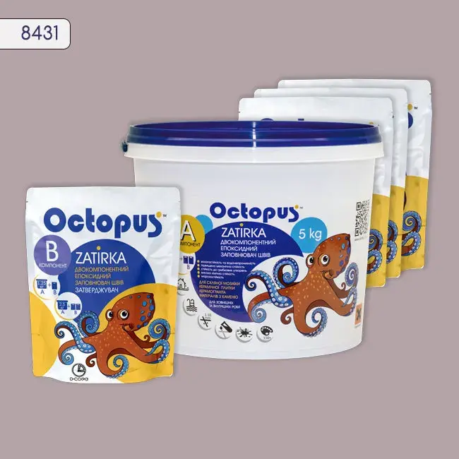 Епоксидна затирка Octopus Zatirka 5,00 кг колір 8431 (8431-5) - 233597