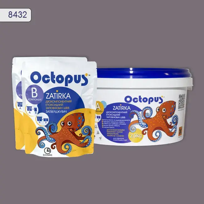 Епоксидна затирка Octopus Zatirka 2,50 кг колір 8432 (8432-2) - 233603