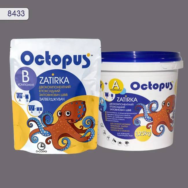 Епоксидна затирка Octopus Zatirka 1,25 кг колір 8433 (8433-1) - 233609