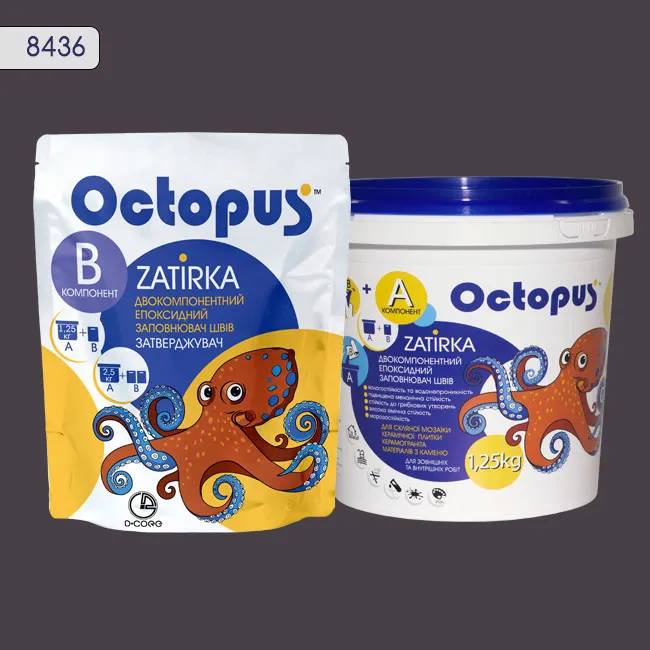 Епоксидна затирка Octopus Zatirka 1,25 кг колір 8436 (8436-1) - 233627