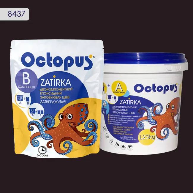 Епоксидна затирка Octopus Zatirka 1,25 кг колір 8437 (8437-1) - 233636