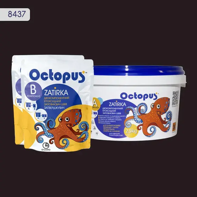 Епоксидна затирка Octopus Zatirka 2,50 кг колір 8437 (8437-2) - 233639