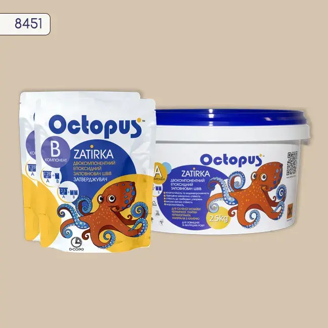 Епоксидна затирка Octopus Zatirka 2,50 кг колір 8451 (8451-2) - 233657