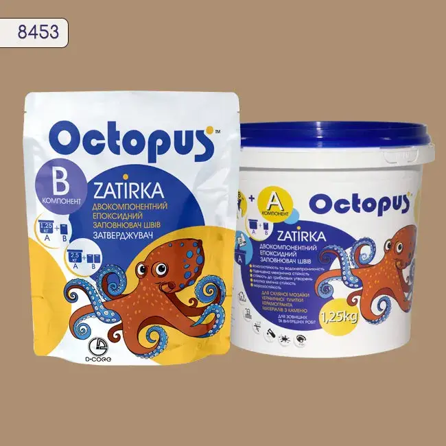 Епоксидна затирка Octopus Zatirka 1,25 кг колір 8453 (8453-1) - 233672