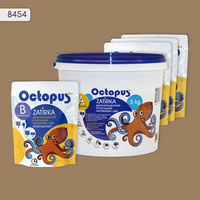 Епоксидна затирка Octopus Zatirka 5,00 кг колір 8454 (8454-5) - 233687