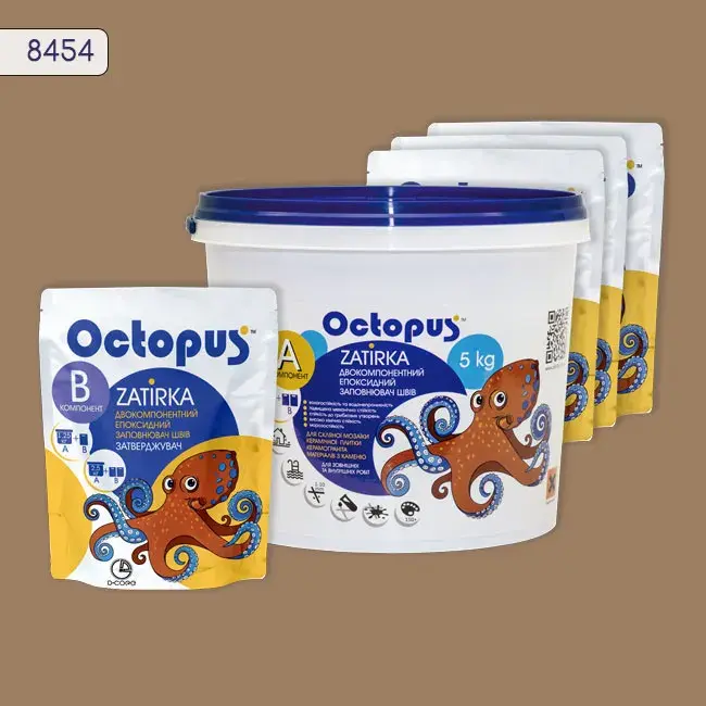 Епоксидна затирка Octopus Zatirka 5,00 кг колір 8454 (8454-5) - 233687