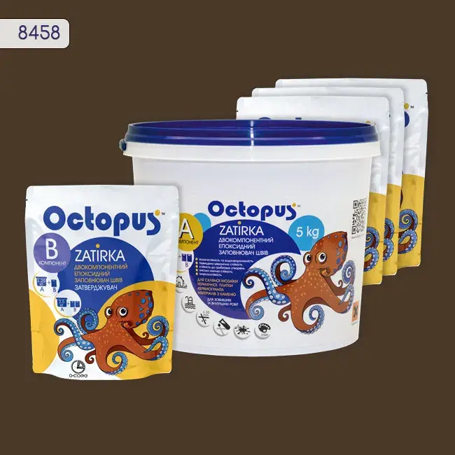 Епоксидна затирка Octopus Zatirka 5,00 кг колір 8458 (8458-5) - 233705